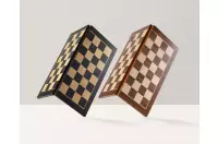 Deska szachowa składana nr 6 (bez opisu) hebanizowana (intarsja)